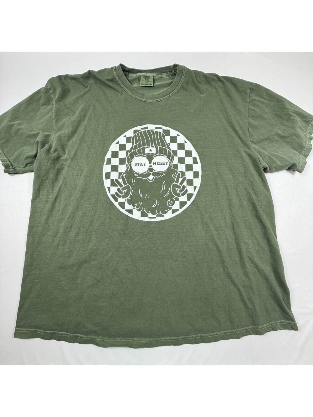 Comfort Colors 3XL Green Stay Merry Graphic T-Shirt